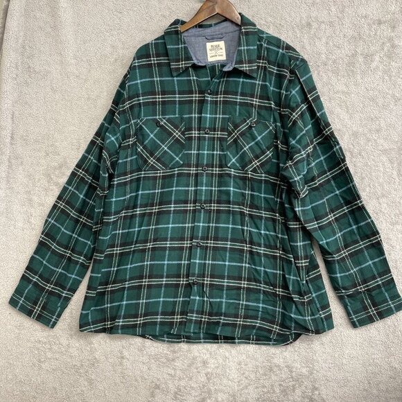 NEW Blake Shelton X Lands' End Men's 3XLT Plaid Flannel Button Down Shirt Jacket - Picture 2 of 8